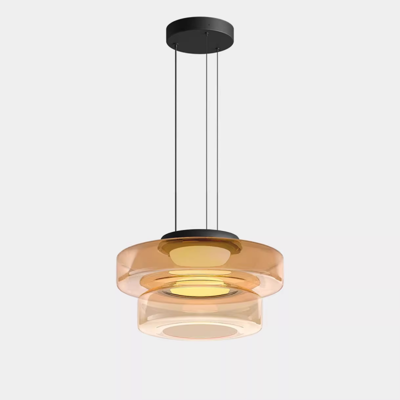 Creative Glass Pendant Lamp | Single layers- Three Layers | Modern Round Design | Warm LED Hanging Light | Brick by Brick