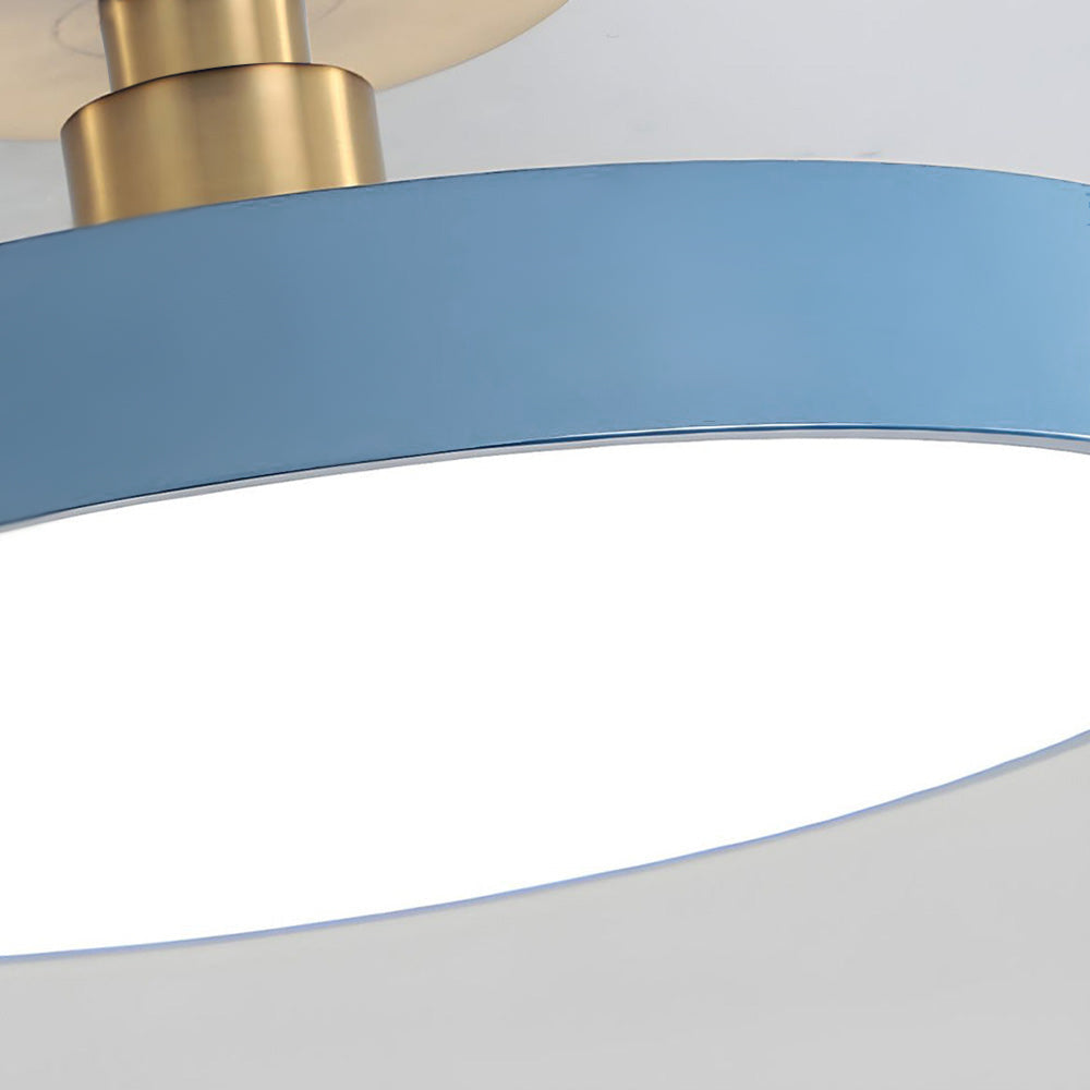 Flush Round Ceiling Light | Modern LED Fixture | Soft Glow | Metal & Acrylic