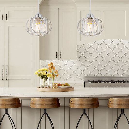 Nordic Glass Pendant Light | 6.3 in | Globular Shade | Modern Minimalist Lighting | Elegant Home Accent | Brick by Brick