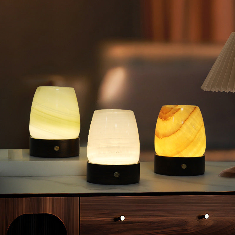 Marble Aromatherapy Lamp | 5 x 4 in | Solid Stone Diffuser | USB-C LED Night Light | Brick by Brick