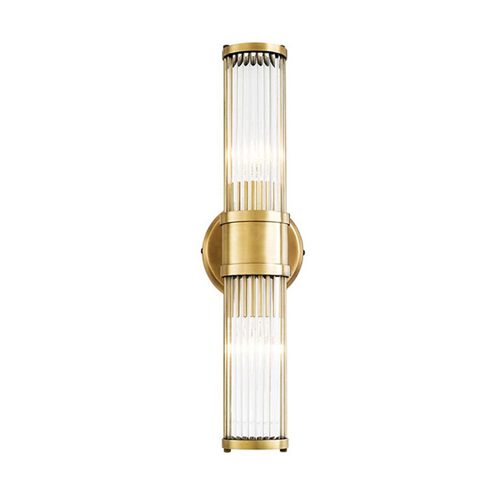 Modern Gold Wall Light | LED Glass Vanity | Fixture Hardwired | 10.63"or 18.90" | Brick by Brick