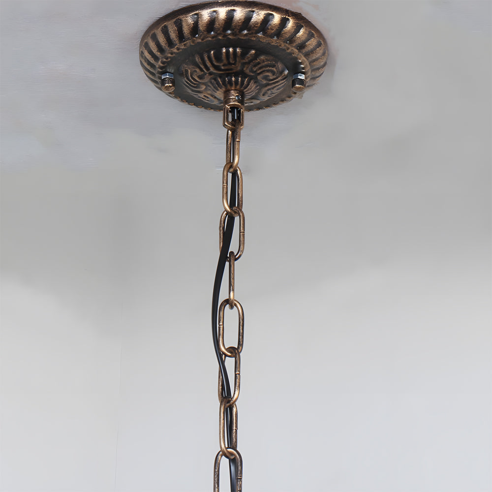 Vintage Bronze Chandelier | 4/6/8 Light Dining Room Ceiling Fixture in Iron | Brick by Brick