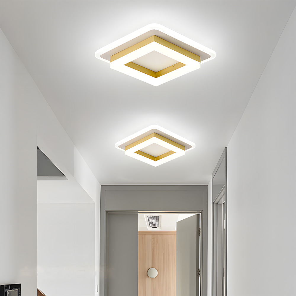 Square LED Ceiling Light | 24W | Modern Flush Mount | 2.76"x7.87" | Brick by Brick