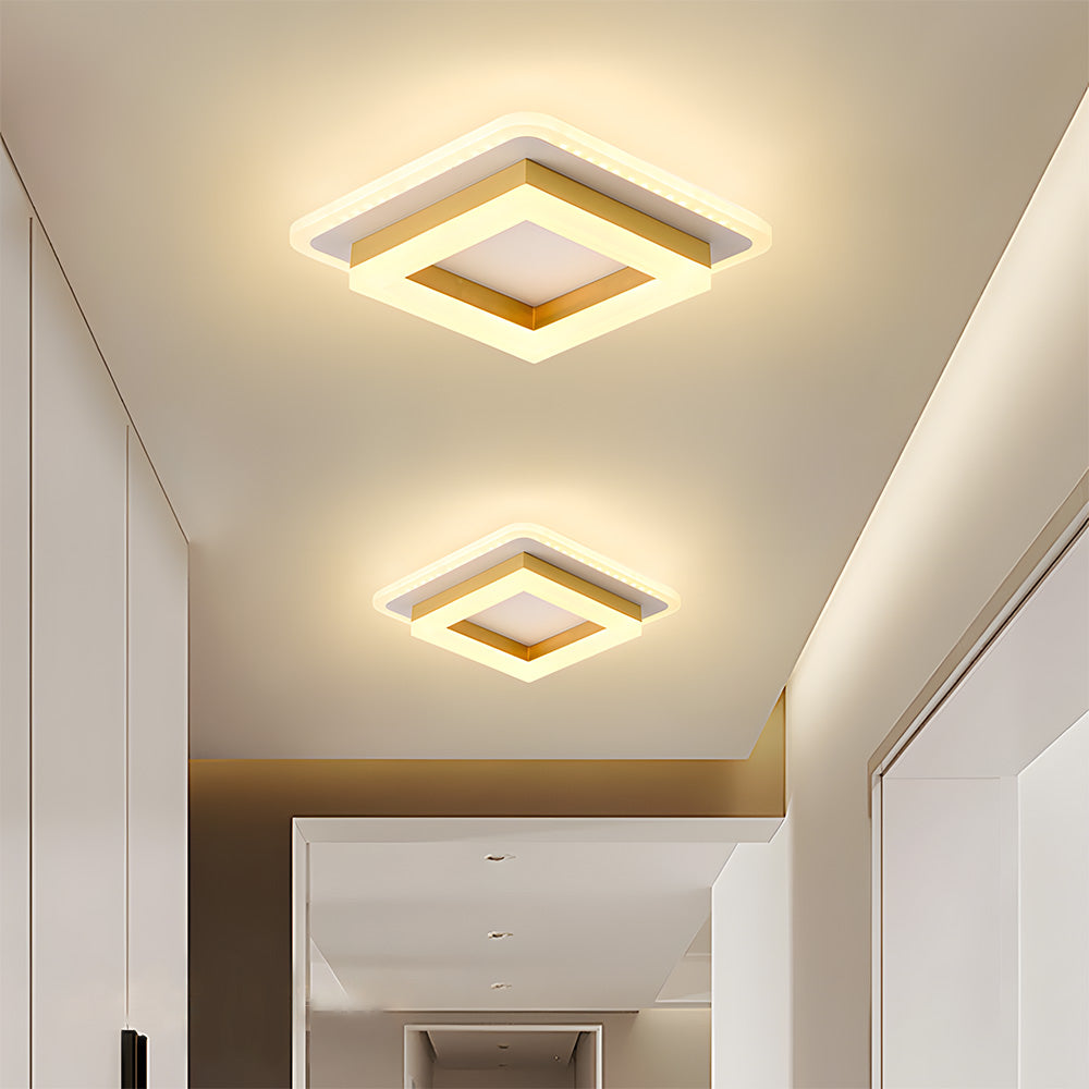 Square LED Ceiling Light | 24W | Modern Flush Mount | 2.76"x7.87" | Brick by Brick