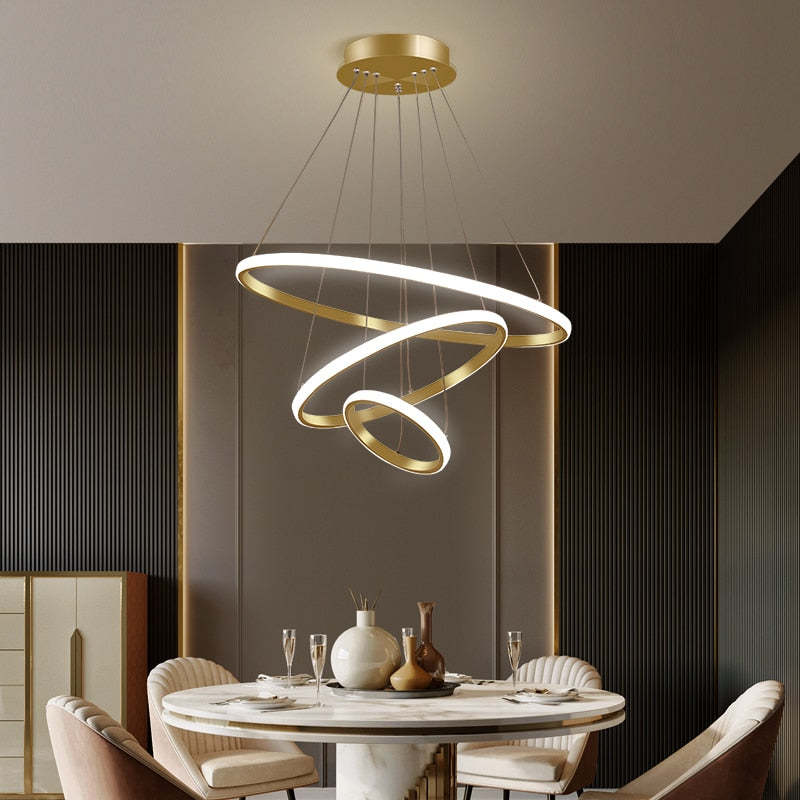 Modern Ring Pendant Light | 7.9 - 15.8 in | Metal & Silicon | Dimmable | Indoor | Brick by Brick