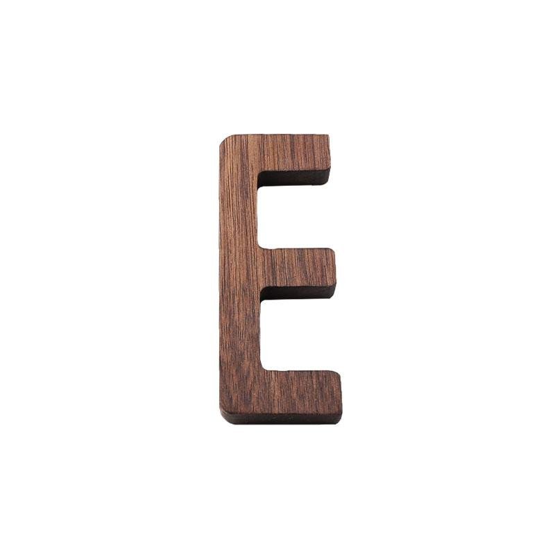 Black Walnut Letters | 2 x 3 x 0.4 in | Personalized Wooden Decoration | Desk or Wall Accent | Brick by Brick