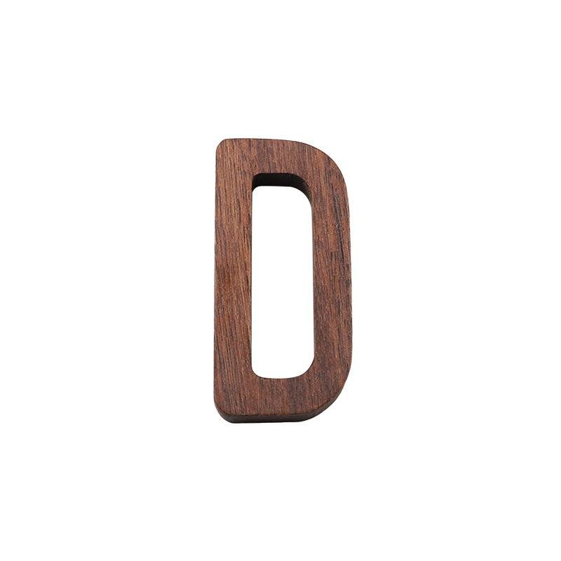 Black Walnut Letters | 2 x 3 x 0.4 in | Personalized Wooden Decoration | Desk or Wall Accent | Brick by Brick