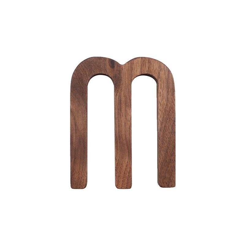 Black Walnut Letters | 2 x 3 x 0.4 in | Personalized Wooden Decoration | Desk or Wall Accent | Brick by Brick