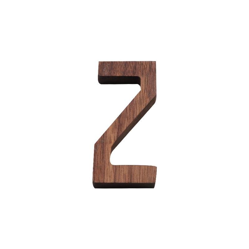 Black Walnut Letters | 2 x 3 x 0.4 in | Personalized Wooden Decoration | Desk or Wall Accent | Brick by Brick