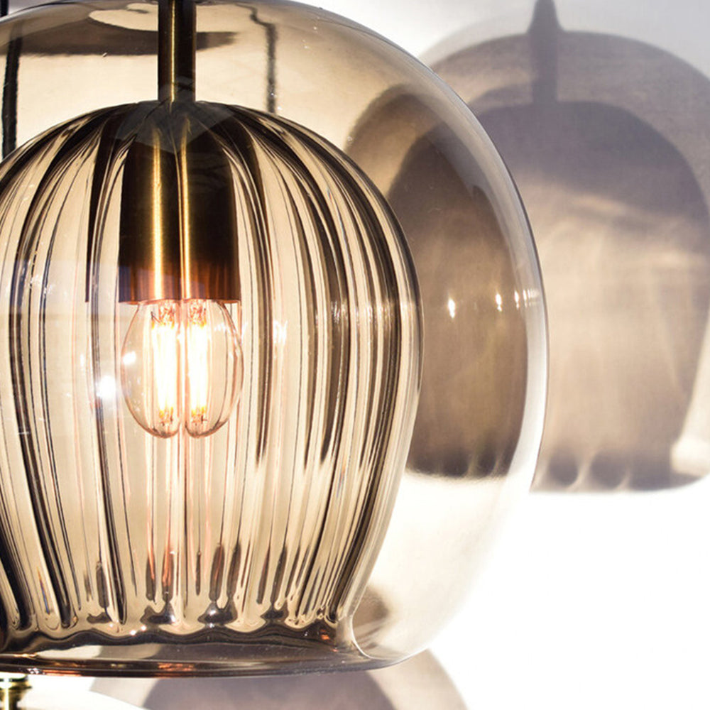 Hailie Glass Pendant Light | 5.9–9.8 in | Clear & Amber | LED Accent Lighting | Brick by Brick