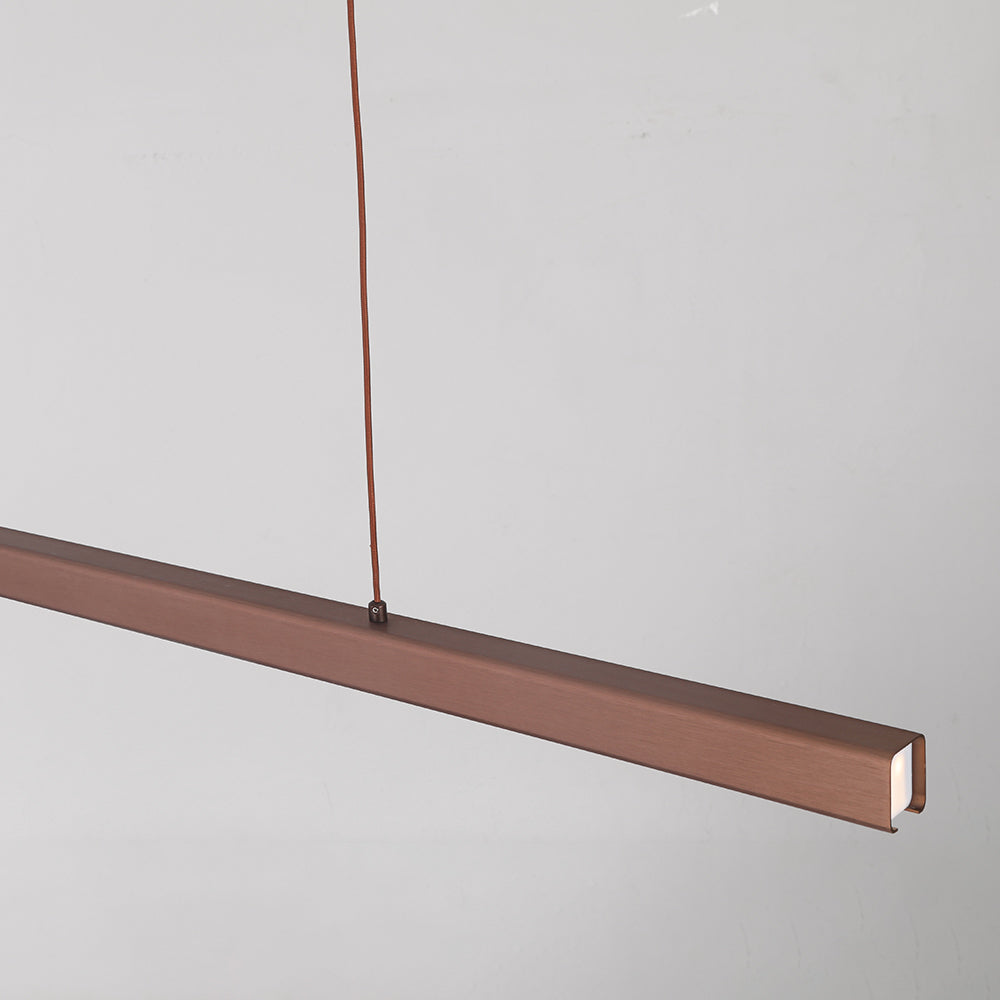 Modern LED Dining Room Chandelier | H 47.2 in | Nordic Long Hanging Fixture | Black or Gold Finish | Brick by Brick