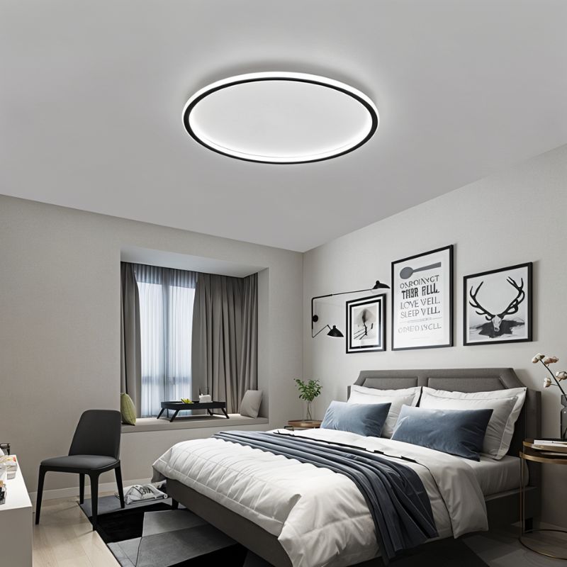 Ultra-Thin Modern Ceiling Light | Flush Mount LED for Low Ceilings | Round & Dimmable