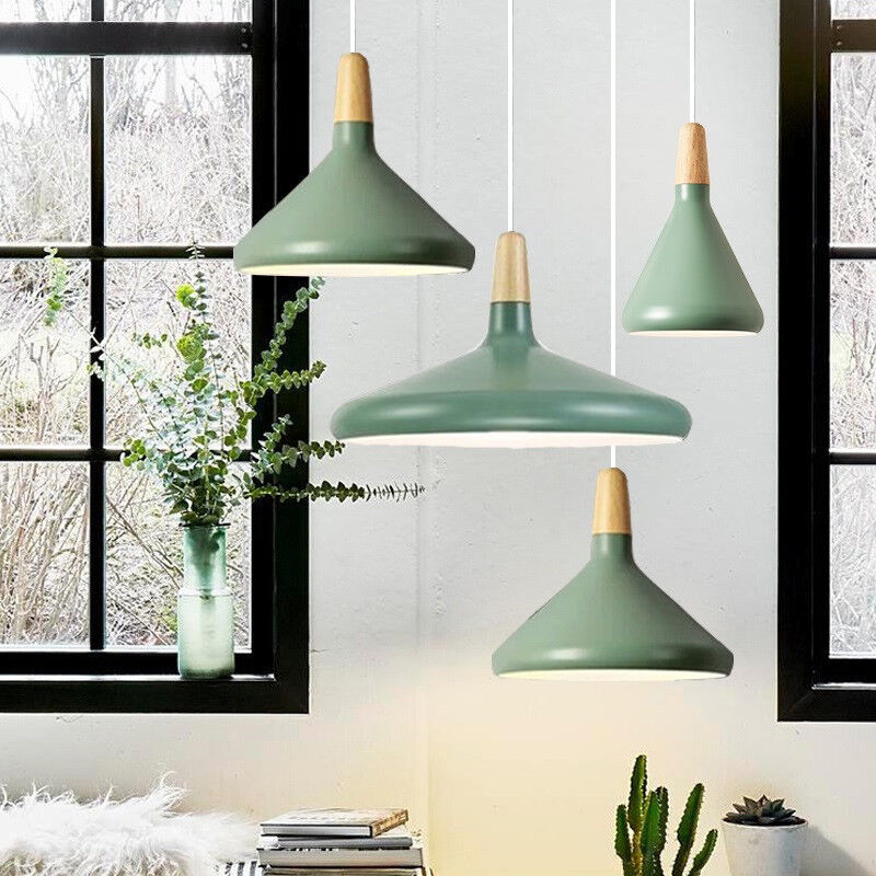 Nordic Macaron Pendant Light | Wooden Accent | Minimalist Charm | D7.09"-15.35" | Brick by Brick