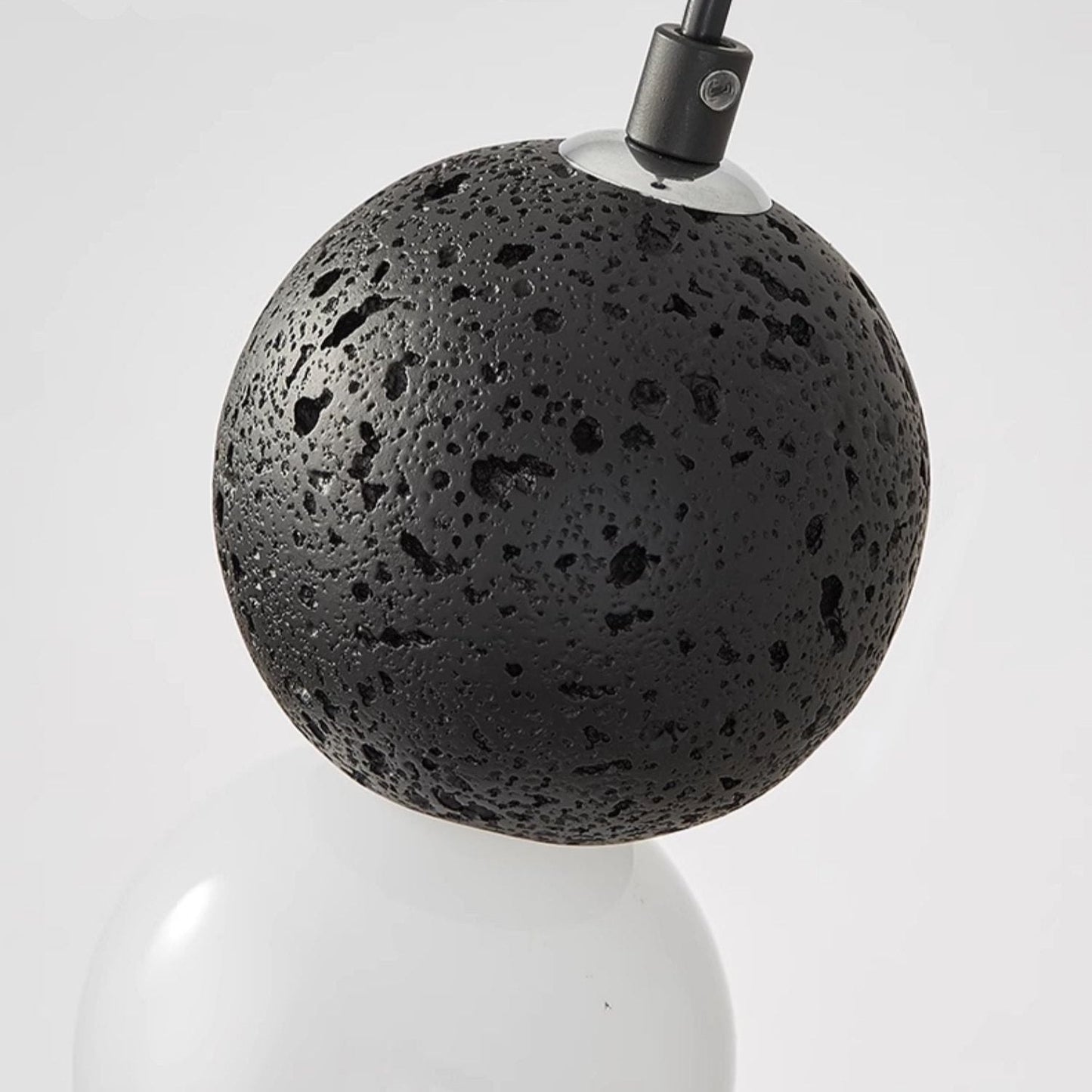 Travertine Pendant Light | H7.5 in | Natural Stone Dome Ceiling Fixture | Stylish Stone & Glass Indoor Ceiling Lamp | Brick by Brick