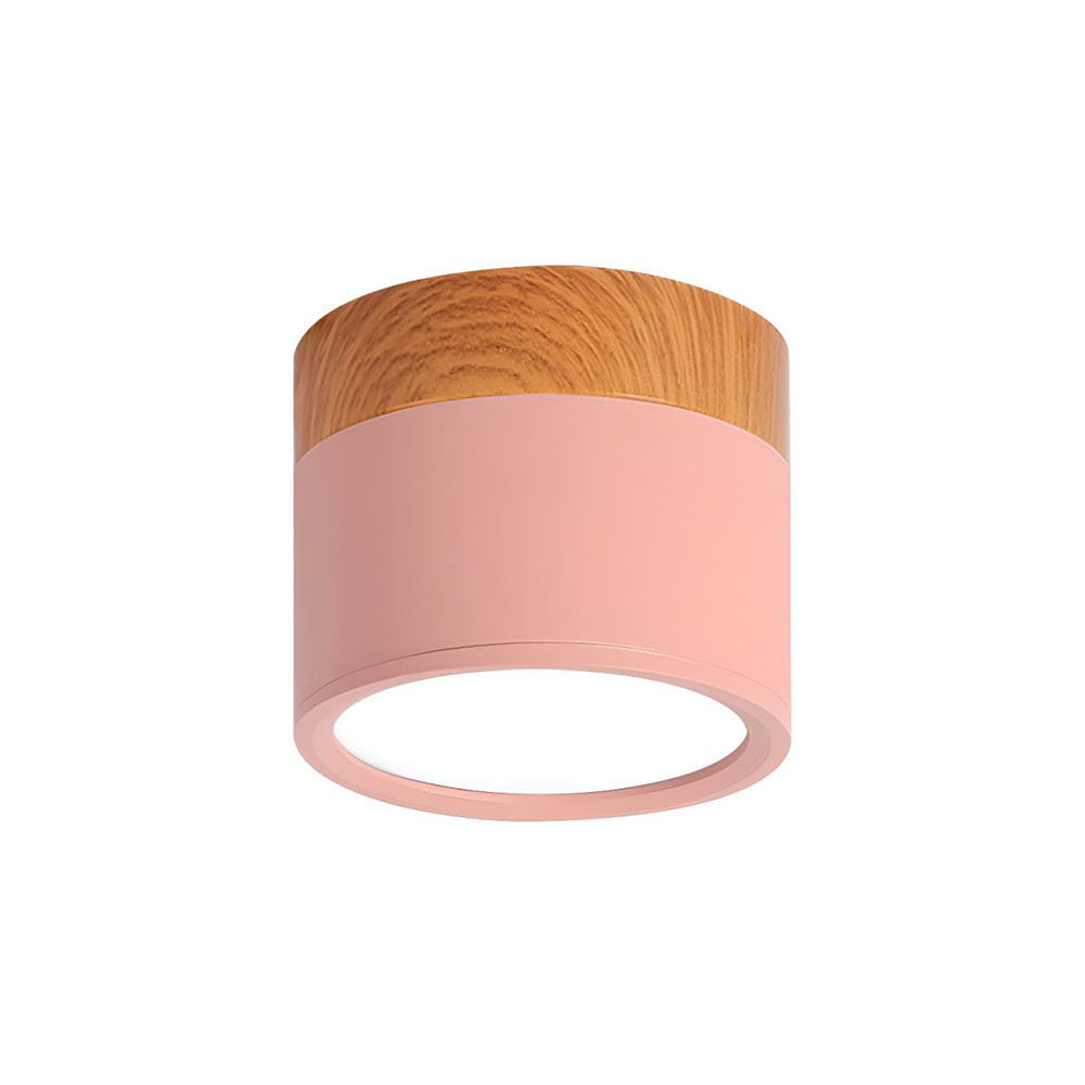Cylinder Flush Ceiling Light | H2.36–2.75 in | Compact Modern LED Fixture| Sleek Aluminum | Brick by Brick