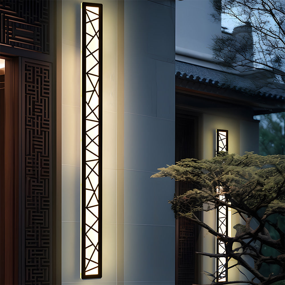 Outdoor Waterproof Wall Light | 15.7–59 x 3.1 in | LED IP65 Long Iron & Acrylic Exterior Fixture | Brick by Brick