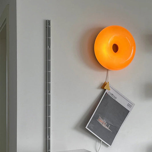 Donut Wall Lamp | Modern LED Glass Wall Light | 11.8 in | Dimmable 3-Color Fixture | Brick by Brick