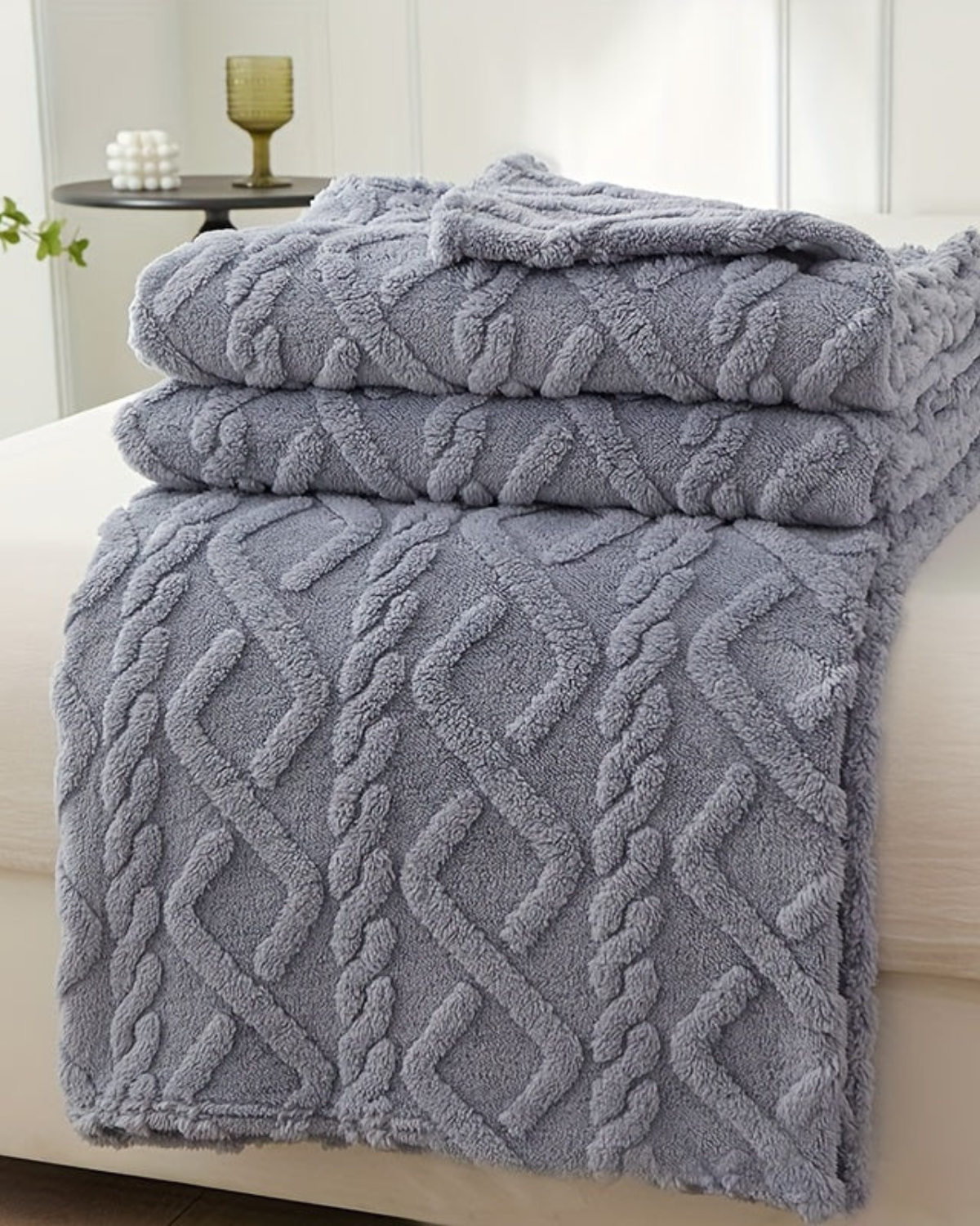 CozyNest Throw Blanket | Ultra-Soft Faux Sheepskin | Lightweight All-Season Comfort | Brick by Brick
