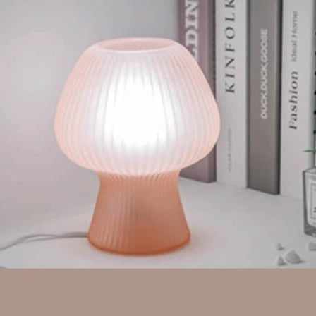 Retro Mushroom Table Lamp | Glass Stone | Touch Control with 3 Light Modes