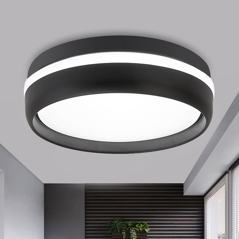 Quinn Flush Mount Ceiling Light | 7.9 in | LED | Black or Grey | Dual-Color Temperature | Brick by Brick