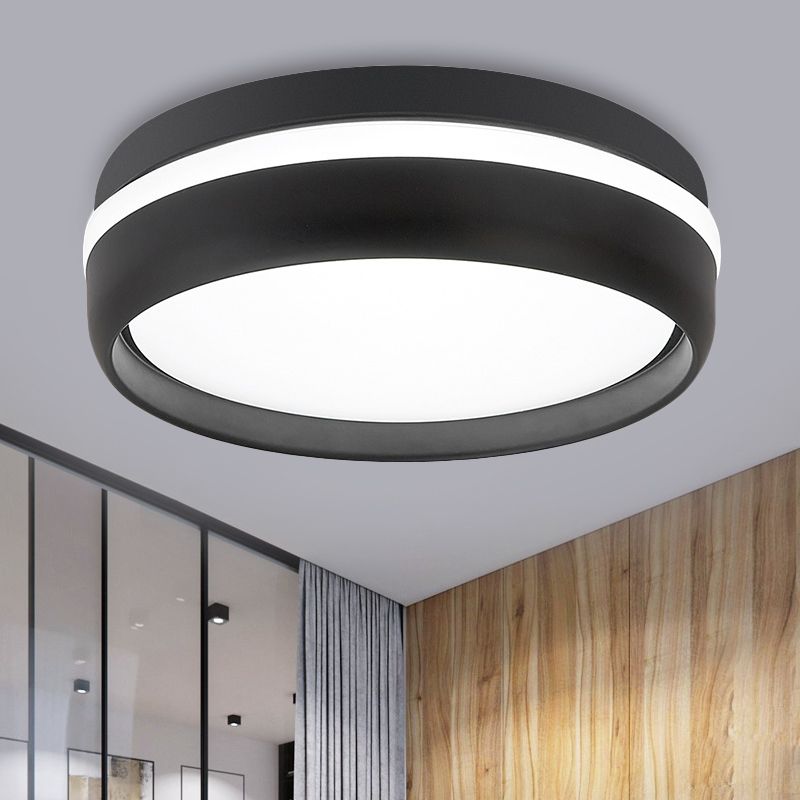 Quinn Flush Mount Ceiling Light | 7.9 in | LED | Black or Grey | Dual-Color Temperature | Brick by Brick