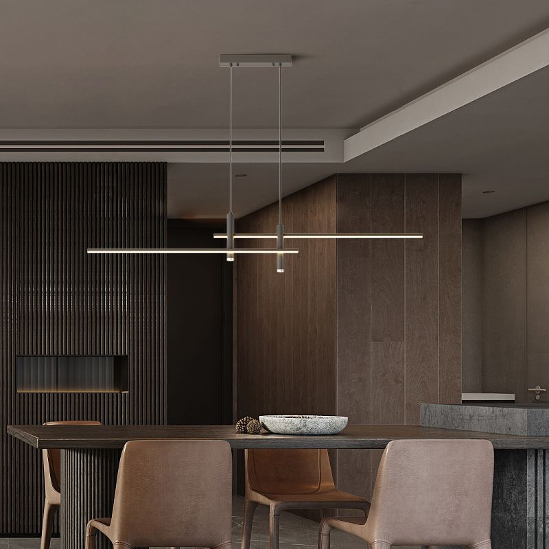 Edge Linear Pendant Light | 35.4 in | Dimmable LED | Black or Gold Finish | Brick by Brick