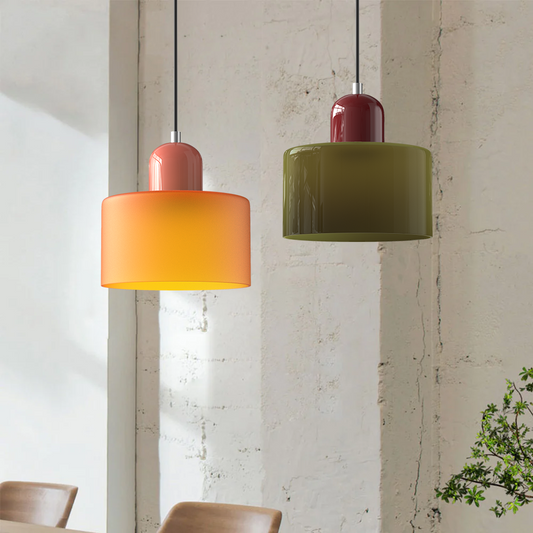 Bauhaus Glass Pendant Light | Modern Globe Design | Adjustable Ceiling Lamp | Brick by Brick