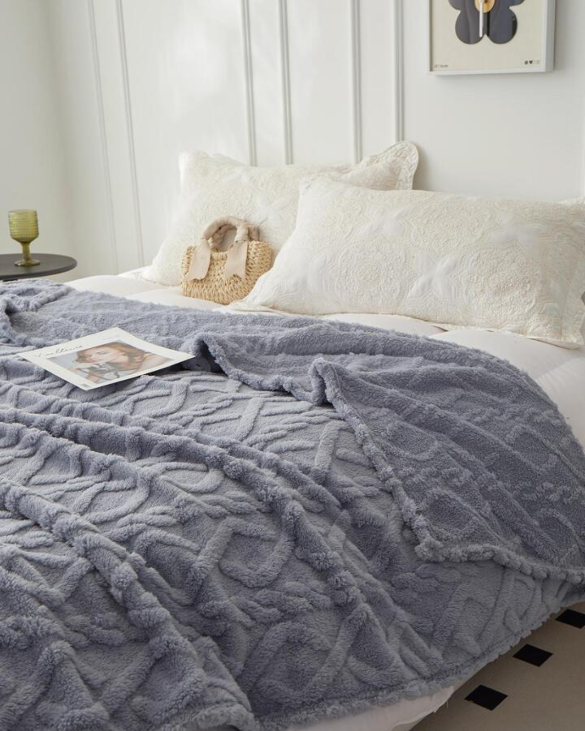 CozyNest Throw Blanket | Ultra-Soft Faux Sheepskin | Lightweight All-Season Comfort | Brick by Brick