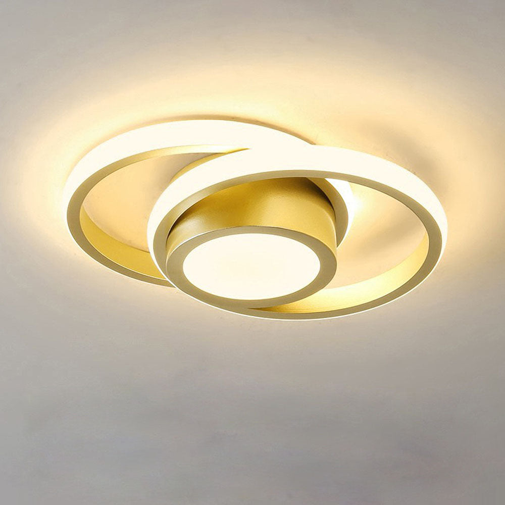 Double Ring LED Ceiling Lamp | 10.6in Diameter | Sleek Minimalist Design | Modern Home Accent | Brick by Brick