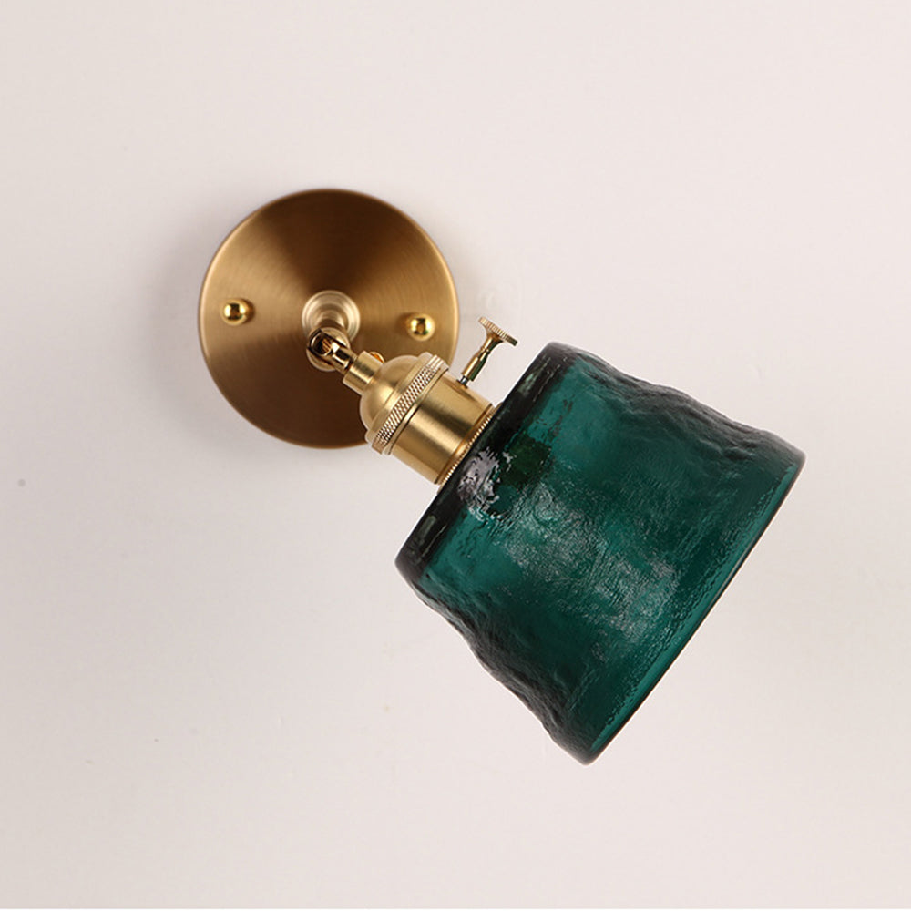 Modern Glass Wall Sconce | Single Bulb | Metal Wall Light | 7.8 x 7.5 in | Brick by Brick