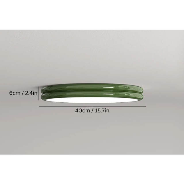 Bauhaus Green Ceiling Lamp | 11.8 - 19.7 in | Round Mid-Century LED Light | Colorful Decorative Lighting | Brick by Brick
