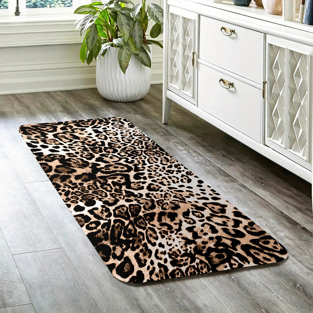 Plush Animal Print Bath Mat | Soft Non-Slip Large Bathroom Rug | Brick by Brick