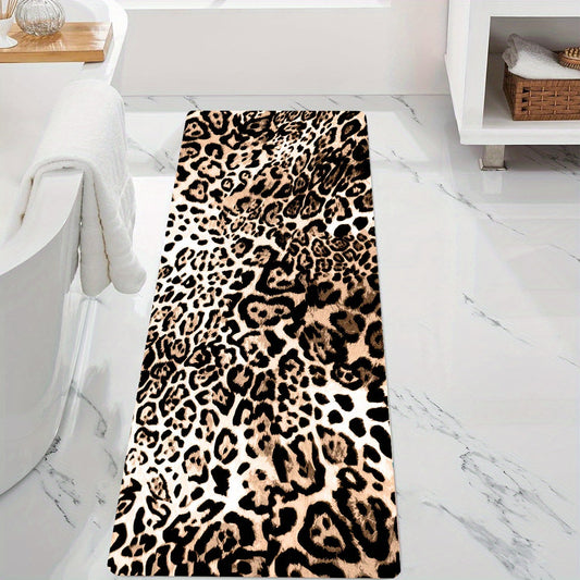 Plush Animal Print Bath Mat | Soft Non-Slip Large Bathroom Rug | Brick by Brick