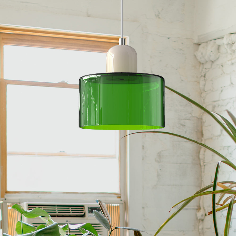 Bauhaus Glass Pendant Light | Modern Globe Design | Adjustable Ceiling Lamp | Brick by Brick