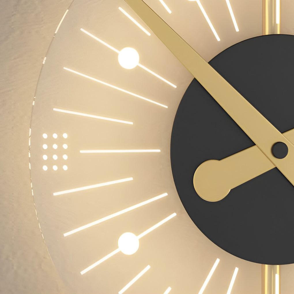 Wall Clock | Led Light | Silent Movement | Ambient Glow | Creative Modern Design