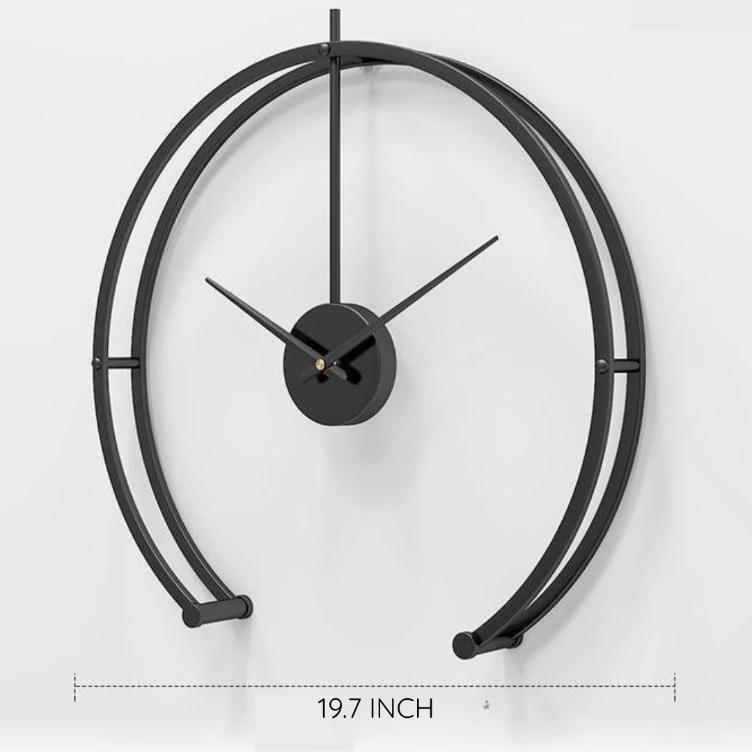 Metal Wall Clock | Silent Sweep Quartz | Minimalist Design in Gold or Black | Living Room Accent