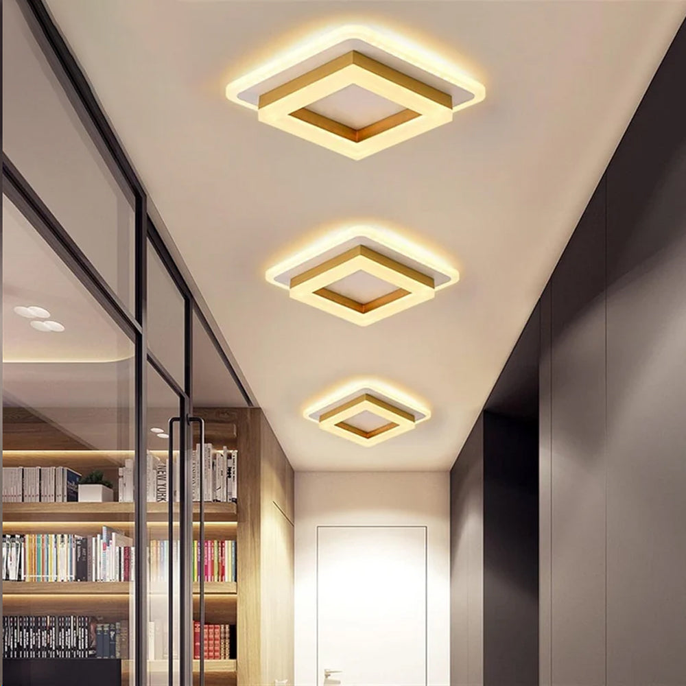 Square LED Ceiling Light | 24W | Modern Flush Mount | 2.76"x7.87" | Brick by Brick