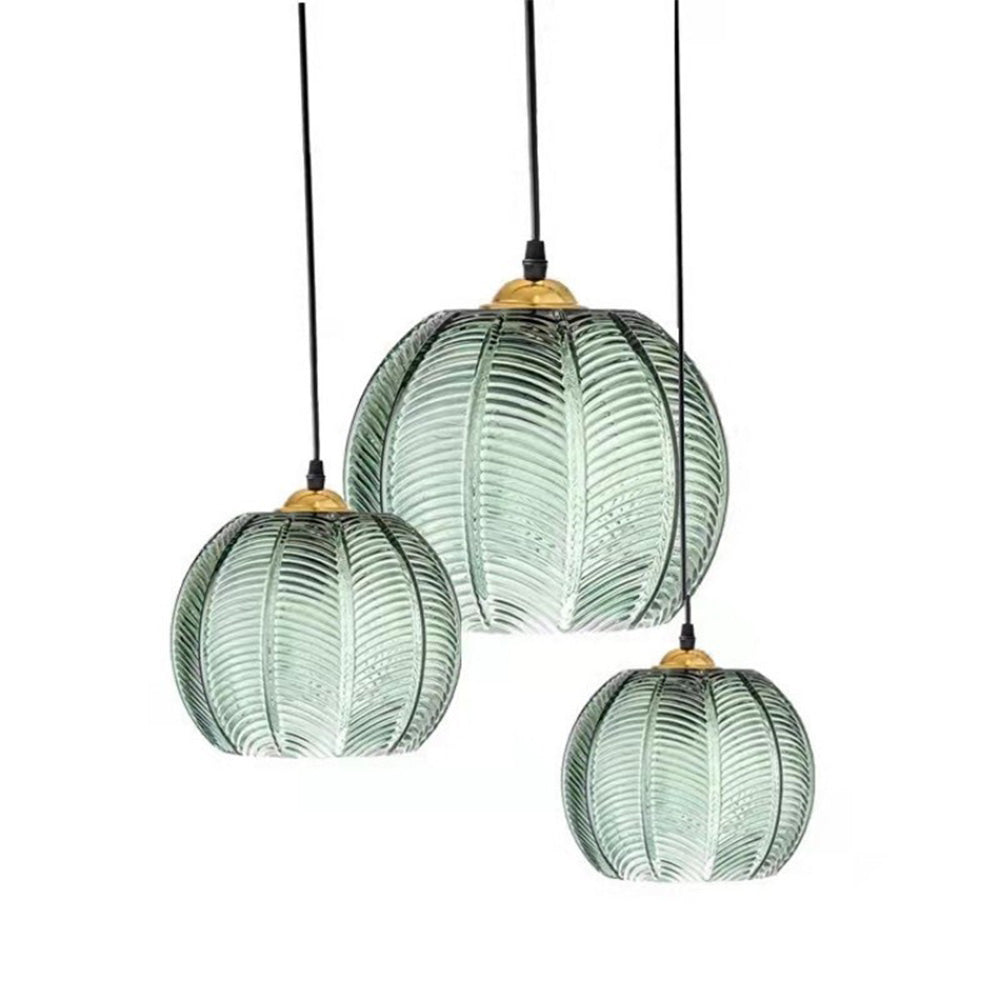 Green Glass Pendant Light | 5.90-9.84 in | Modern Hanging Lamp | Ambient Home Lighting | Brick by Brick