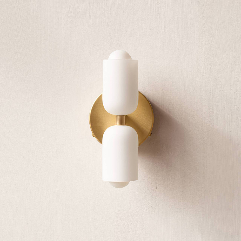 Double‑Head Wall Sconce | Unisex Metal & Acrylic Dual‑Light | Brick by Brick