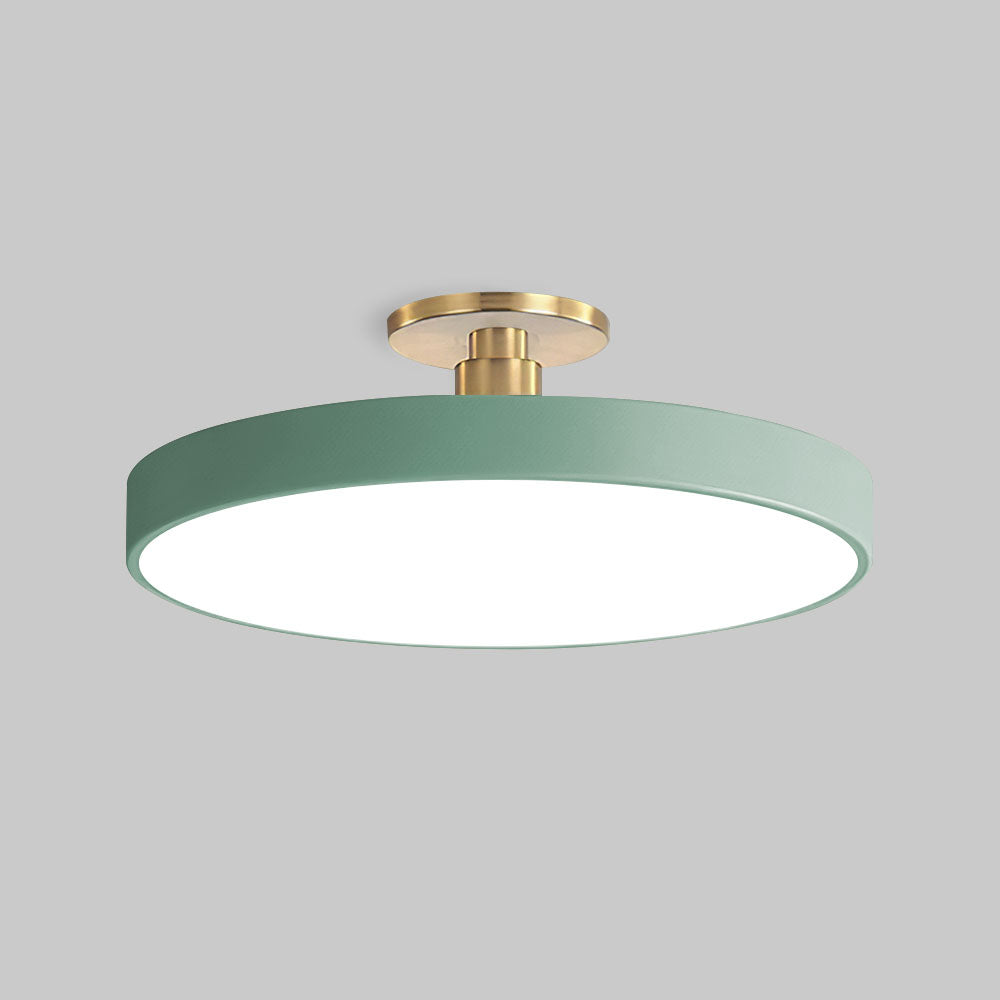 Flush Round Ceiling Light | Modern LED Fixture | Soft Glow | Metal & Acrylic