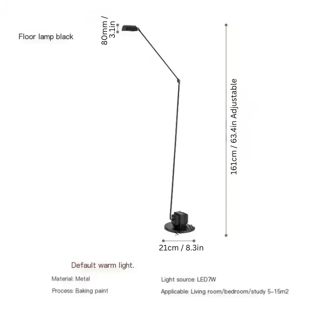Bauhaus Swing Arm Lamp | Adjustable Floor & Desk Lighting | Retro Industrial Italian Design | Brick by Brick