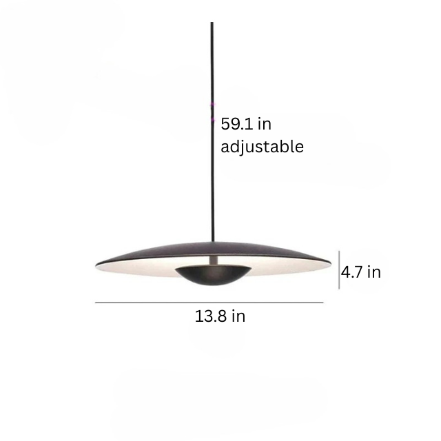 Modern Creative Chandelier | LED Ceiling Pendant Light | Black & Wood Grain Design | Adjustable Sizes | Brick by Brick