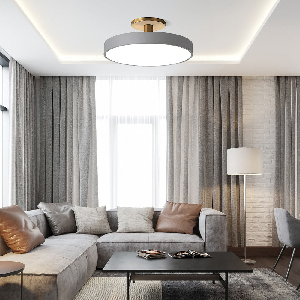 Modern Flush Mount Ceiling Light | 5.9×11.8–23.6 in | LED Round Fixture | Hardware + Acrylic | Brick by Brick
