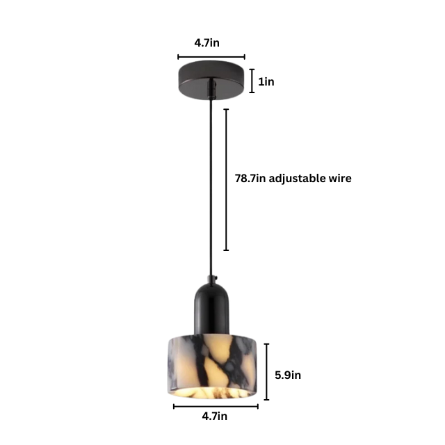 Marble LED Pendant Lamp | Modern Nordic Ceiling Light | Adjustable Hanging Fixture | Brick by Brick