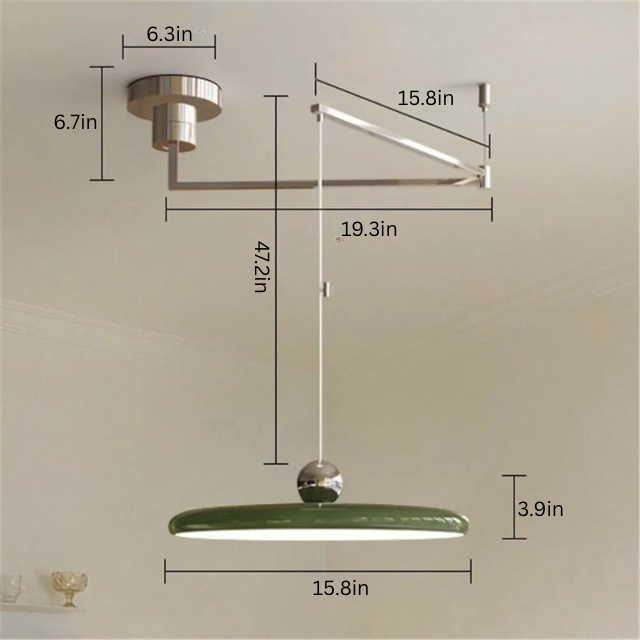 Nordic Rotatable Pendant Light | AC 90–260V | Modern Folding LED Chandelier | Adjustable Arm Ceiling Lamp | Brick by Brick