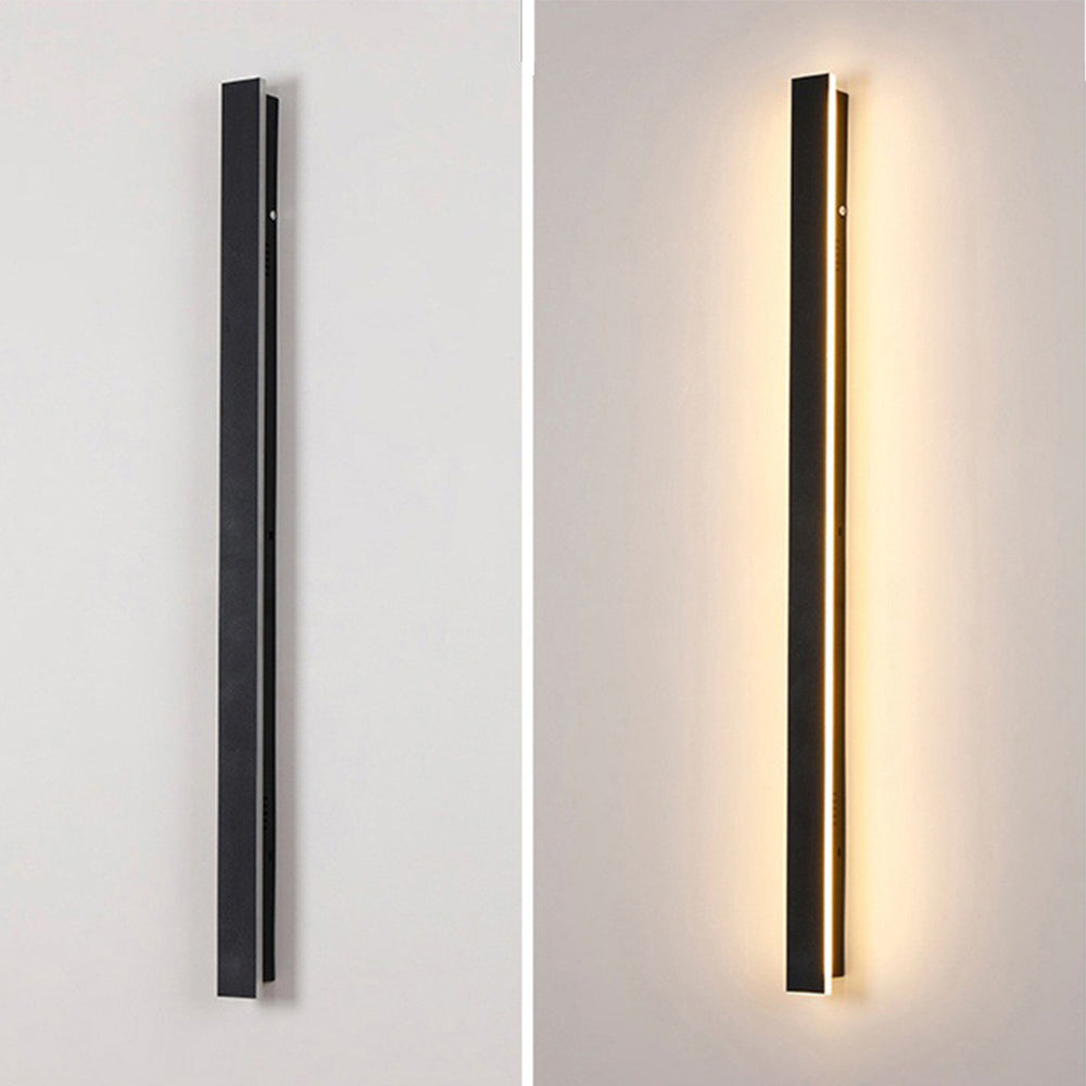 Industrial Outdoor LED Wall Light | 11.8–47.2 x 2 in | Black Acrylic Long Fixture | IP65 Waterproof Exterior Lighting | Brick by Brick