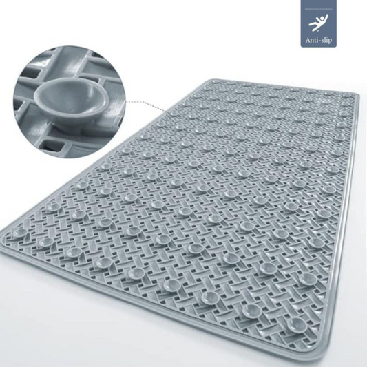 Non Slip Bathtub Mat | Anti-Mold PVC Bath & Shower Safety Mat with Drain Holes | Brick by Brick