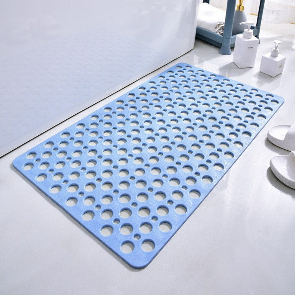 Anti-Slip Shower Mat | Rectangular PVC Bath Safety Mat with Drain Holes for Bathroom | Brick by Brick