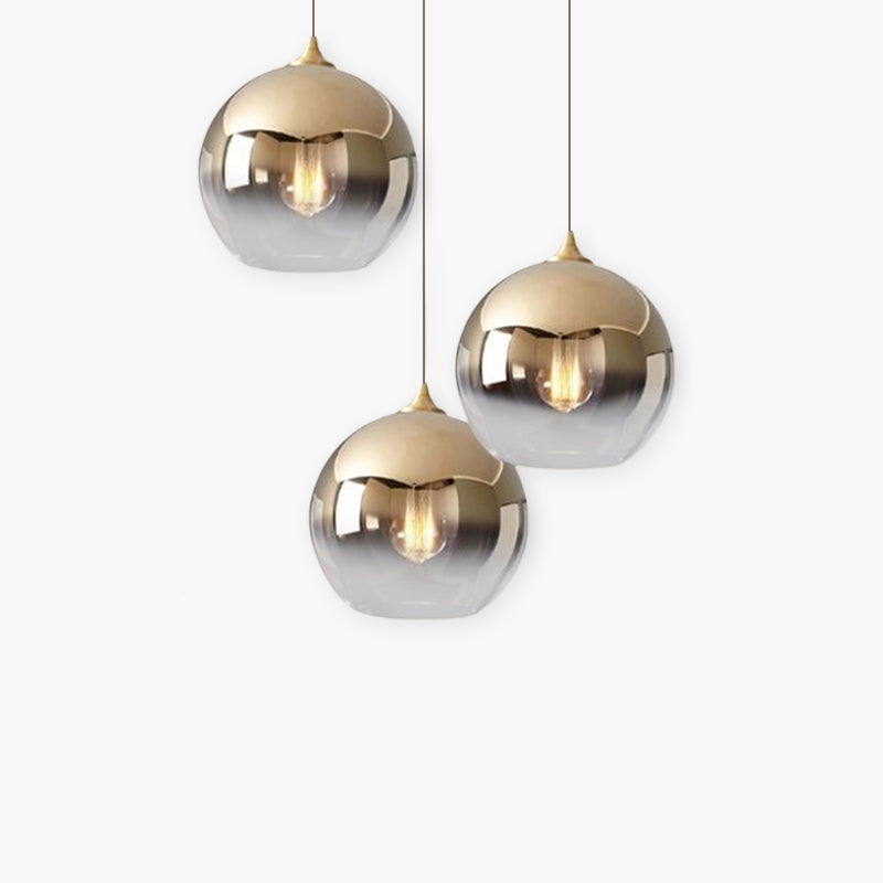 Modern Glass Globe Pendant Light | 5.9 - 15.8 in | Gradient Shade | Multiple Sizes & Finishes | LED | Brick by Brick