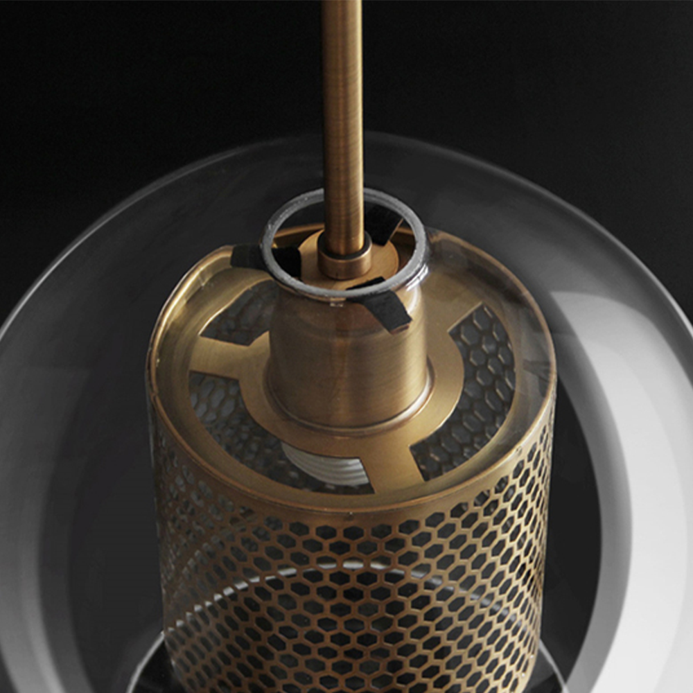 Elegant Glass Pendant Lamp | Gold or Silver | Adjustable Hanging Light | Contemporary Home Lighting | Brick by Brick